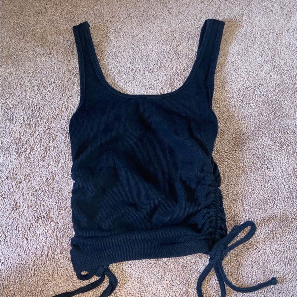 Hollister Black Cinched Side Ties Tank Top
